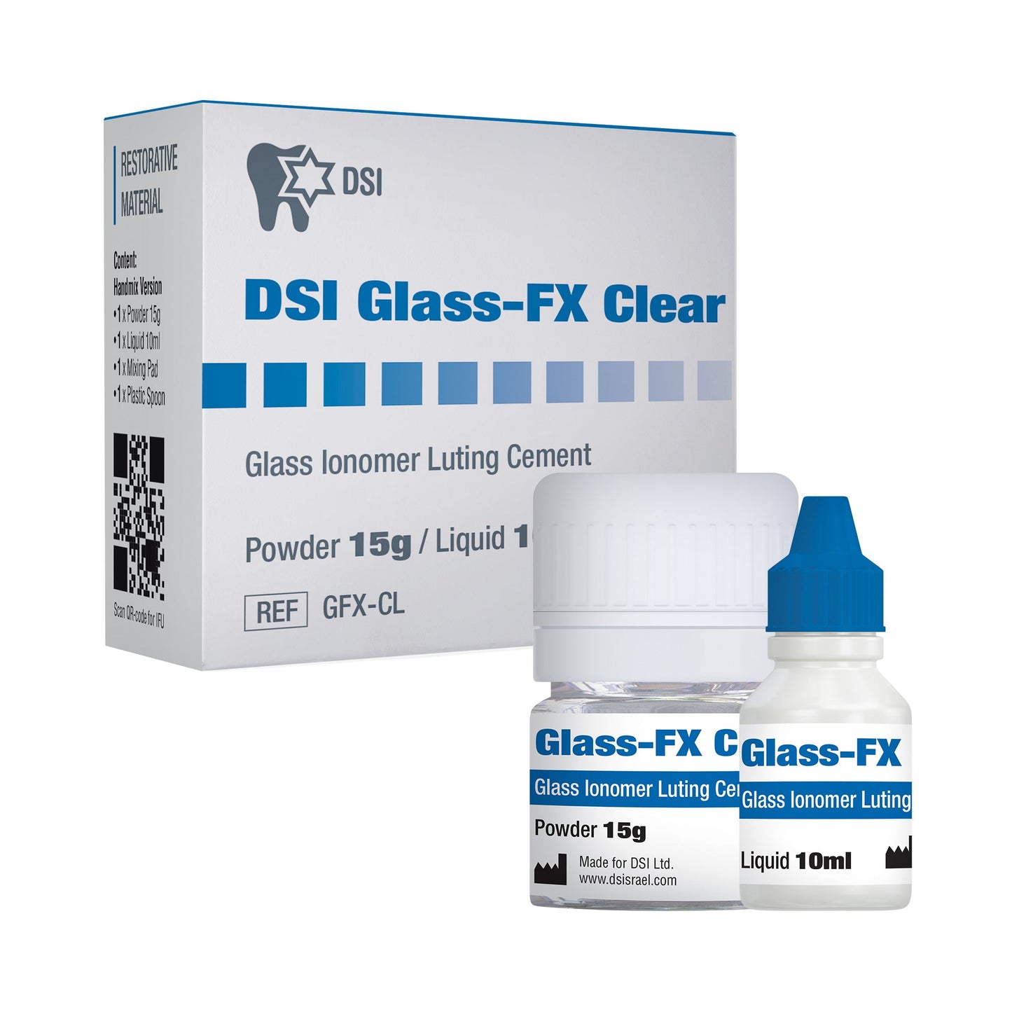 Glass FX átlátszó cement 15g + 10ml