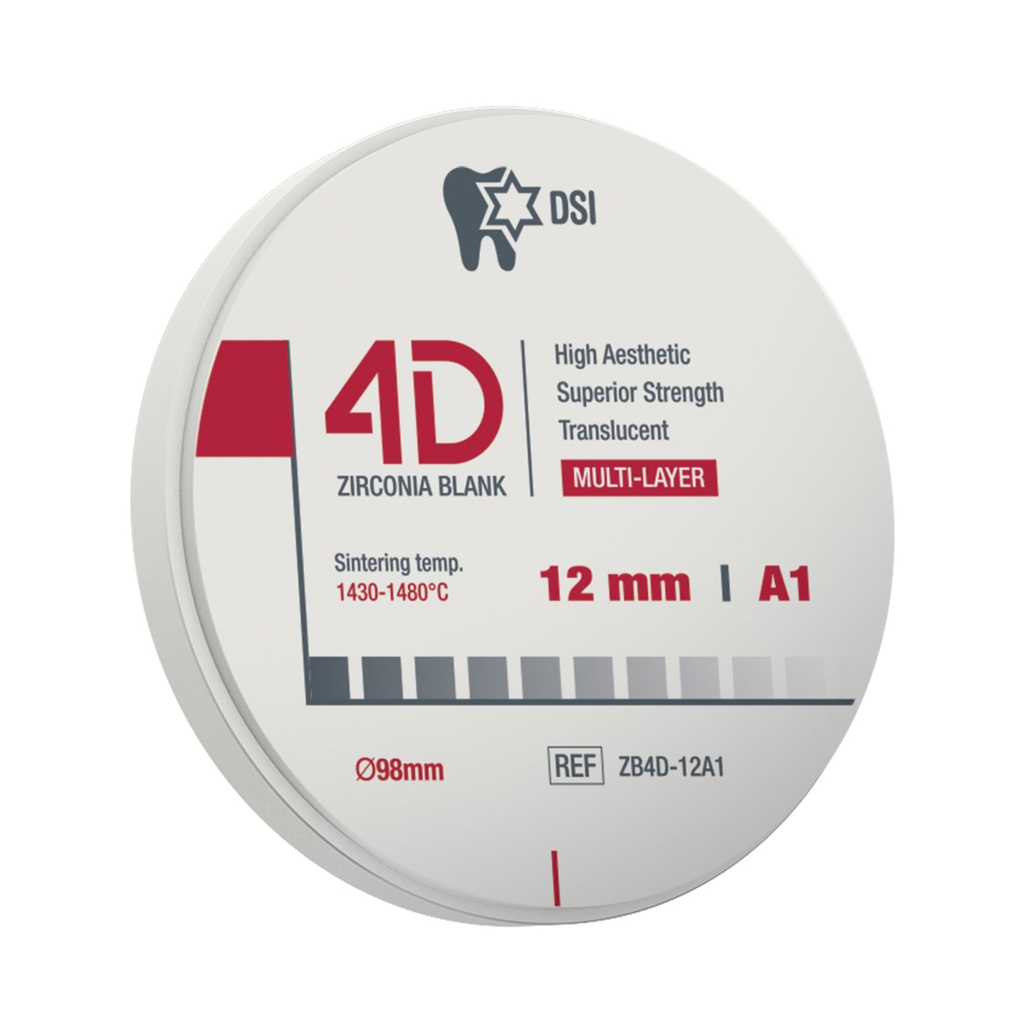 4D többrétegű cirkónium-dioxid-alakúak