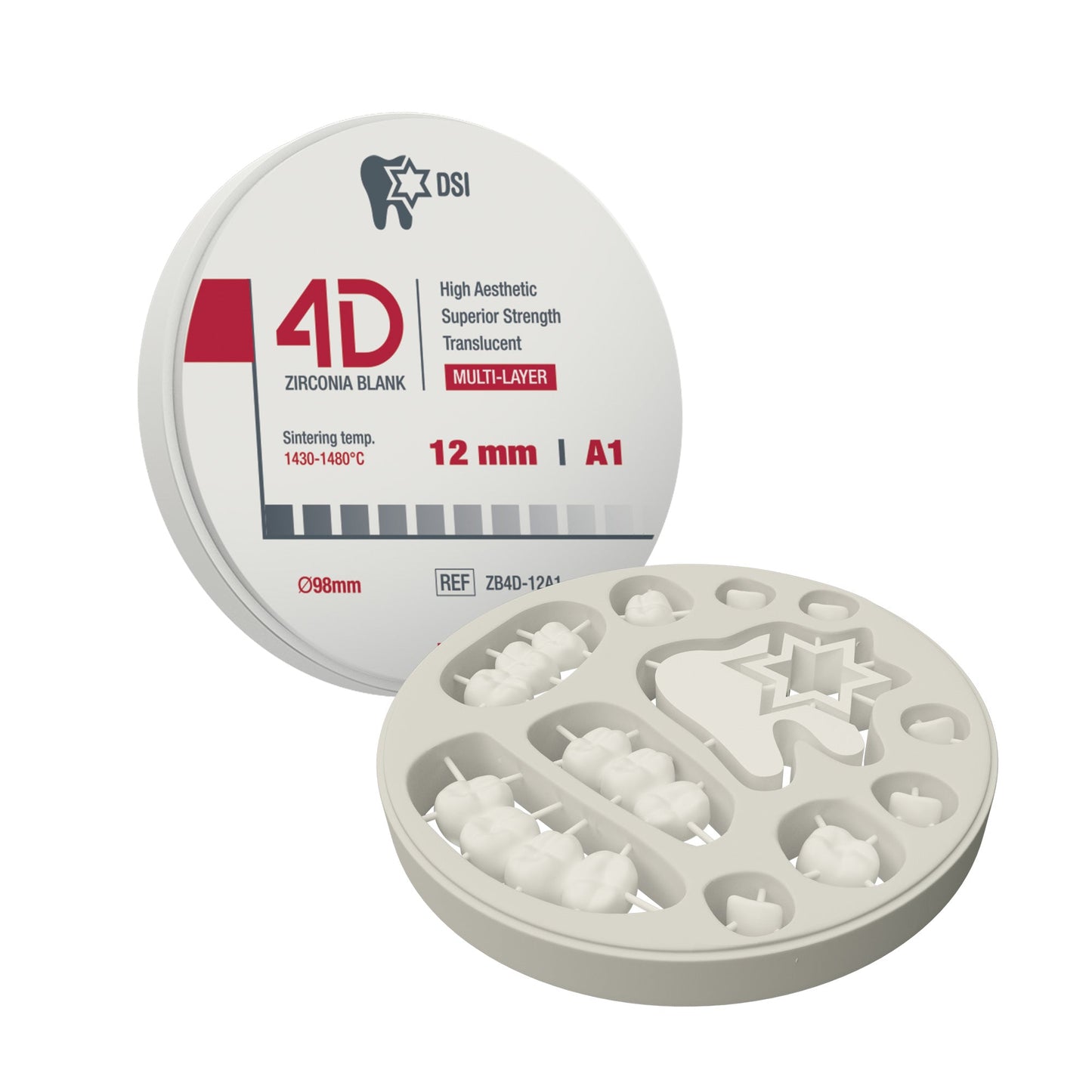 4D többrétegű cirkónium-dioxid-alakúak