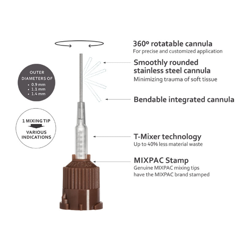 MIXPAC™ Eredeti T-Mixer Colibri keverőcsőrök 20 db/csomag