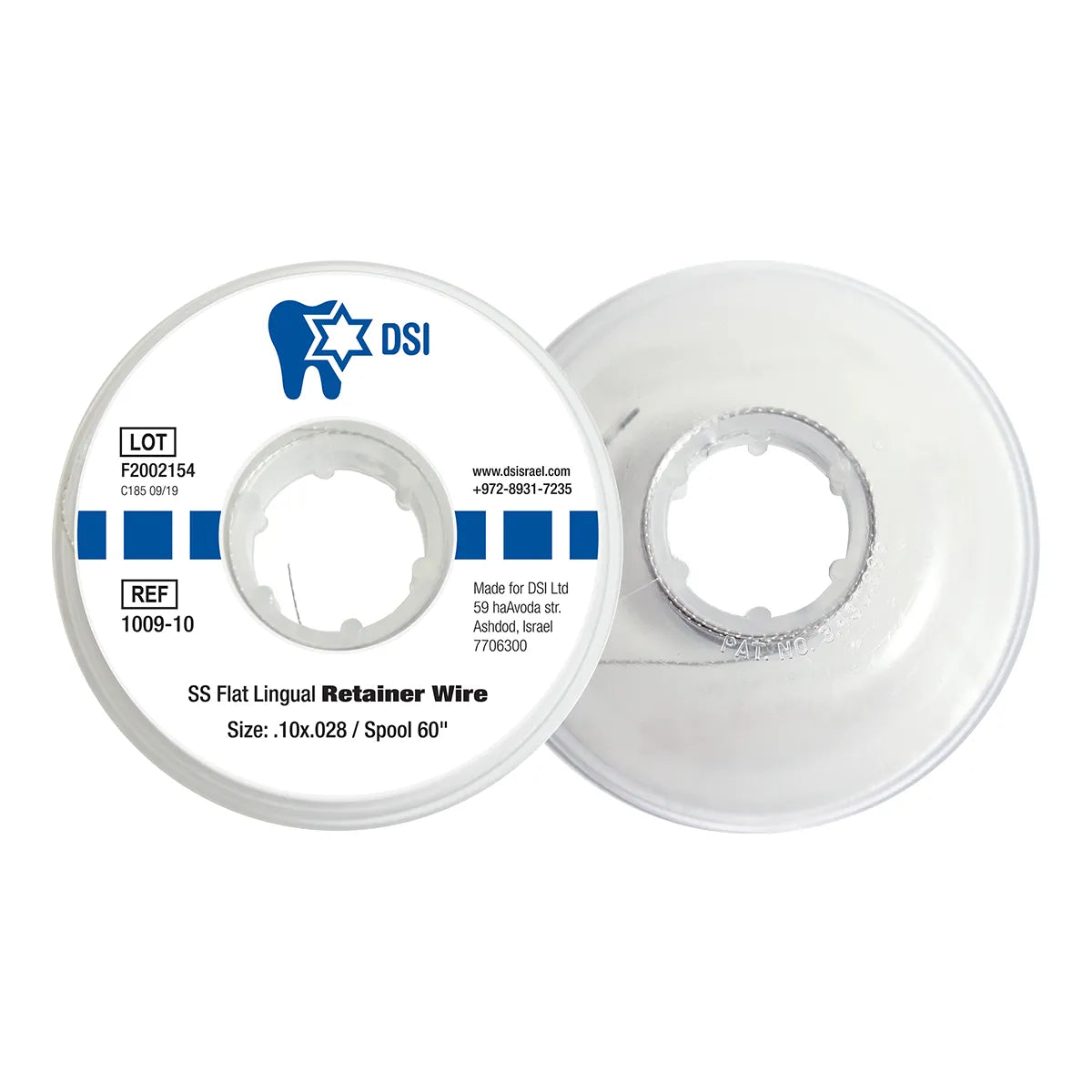DSI lapos lingvális retainer drót, rozsdamentes acél, 4 szálas, .10x.028, 60" tekercs